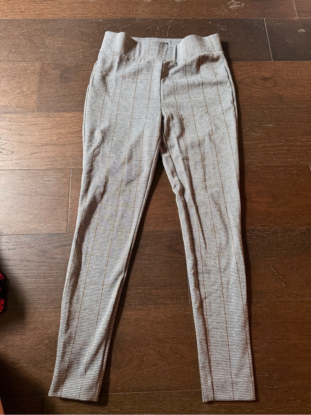 LOFT Micro Houndstooth Trouser with Brown Windowpane